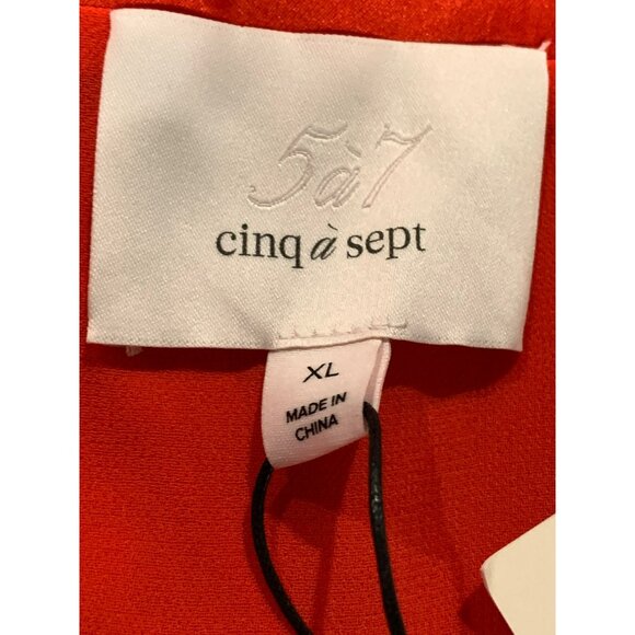 Cinq À Sept Chili Pepper Silk Wrap Tank Top XL NWT $325 - Picture 3 of 12